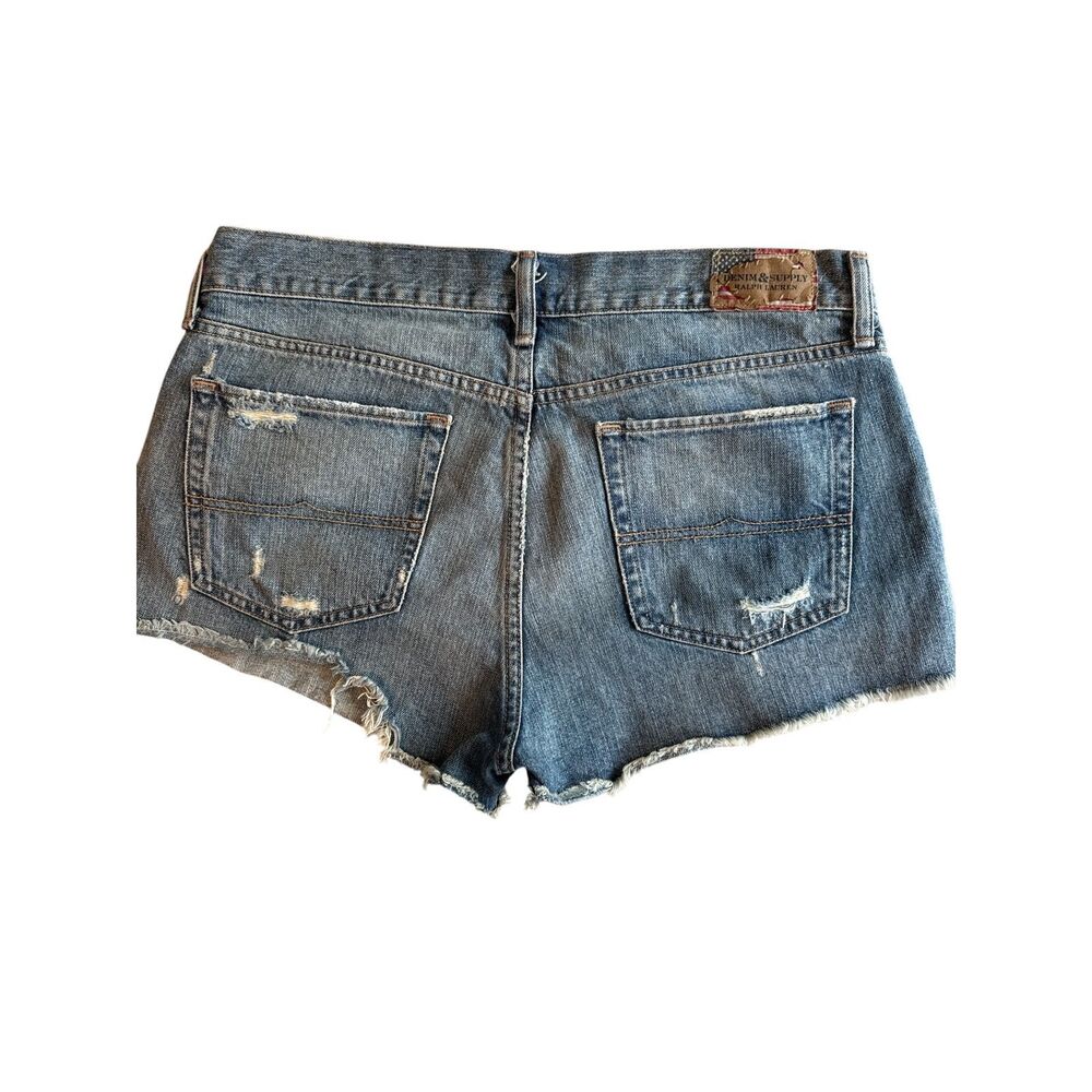 Ralph Lauren Denim & Supply Distressed Boyfriend Cutoff Denim Shorts - Size 31